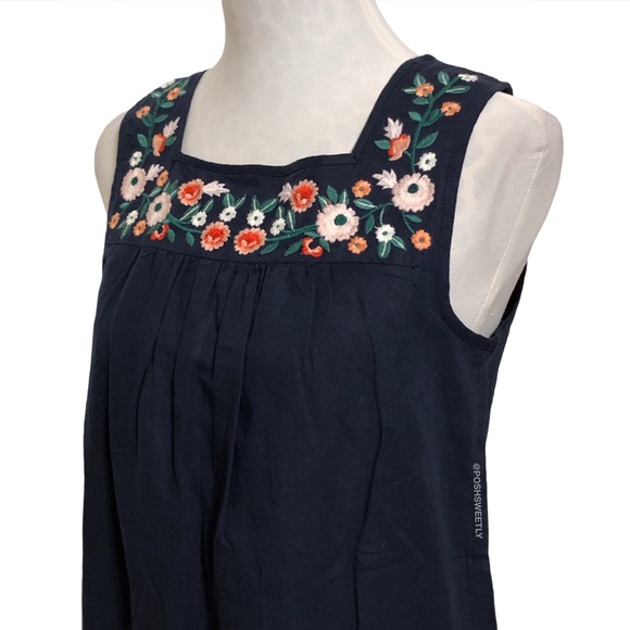 NWT J Crew Embroidered Linen Shift Dress - Picture 2 of 15